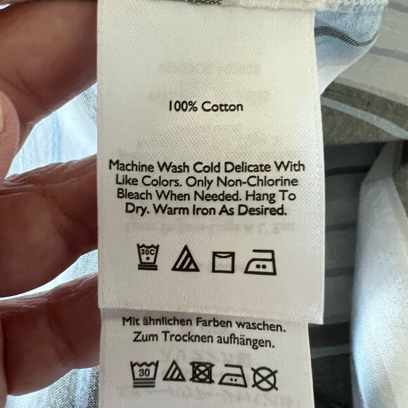 Eddie Bauer Classic Fit Shirt Men’s Size L TALL 100% Cotton Striped Button Up - Picture 5 of 11